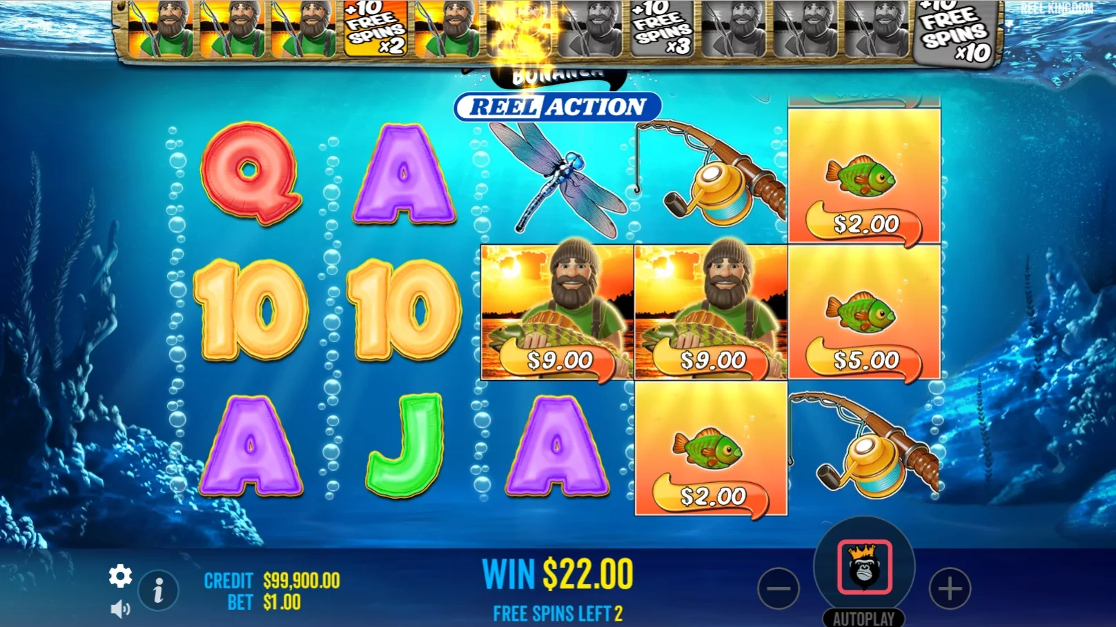 Big Bass Bonanza Reel Action - Free Spins