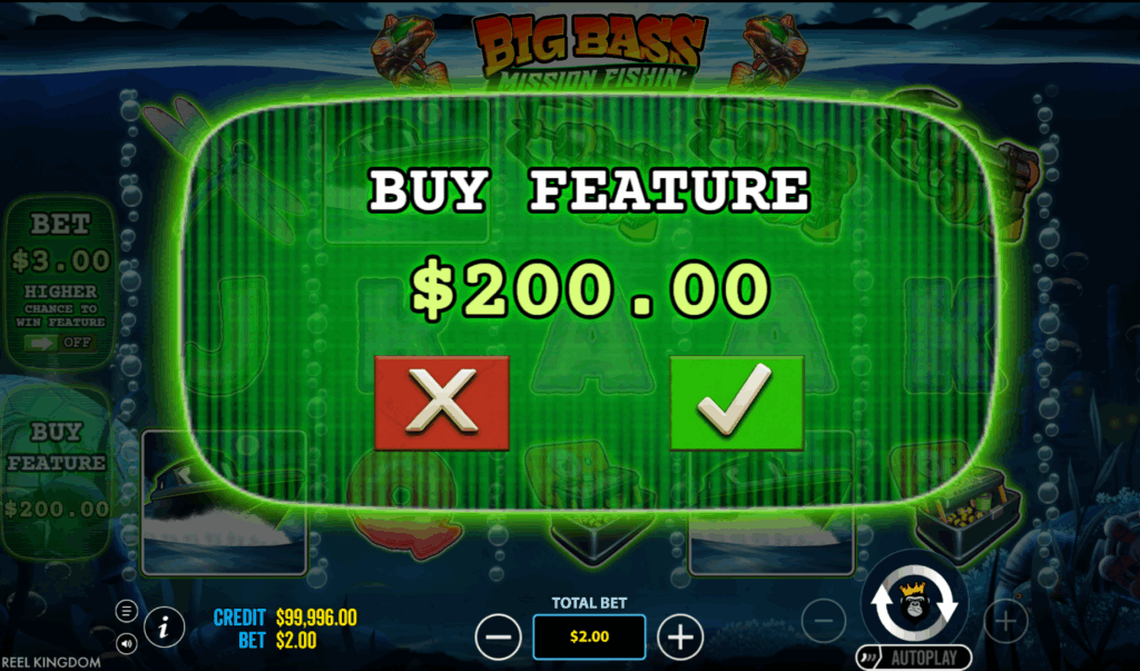 Big Bass Mission Fishin' Buy Feature