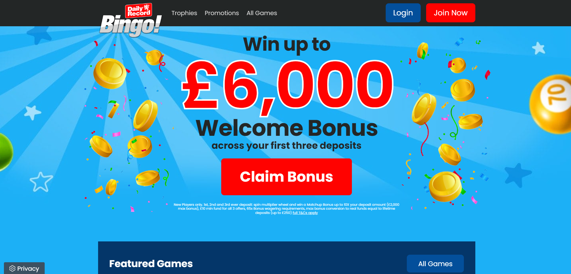 Daily Record Bingo - Homepage