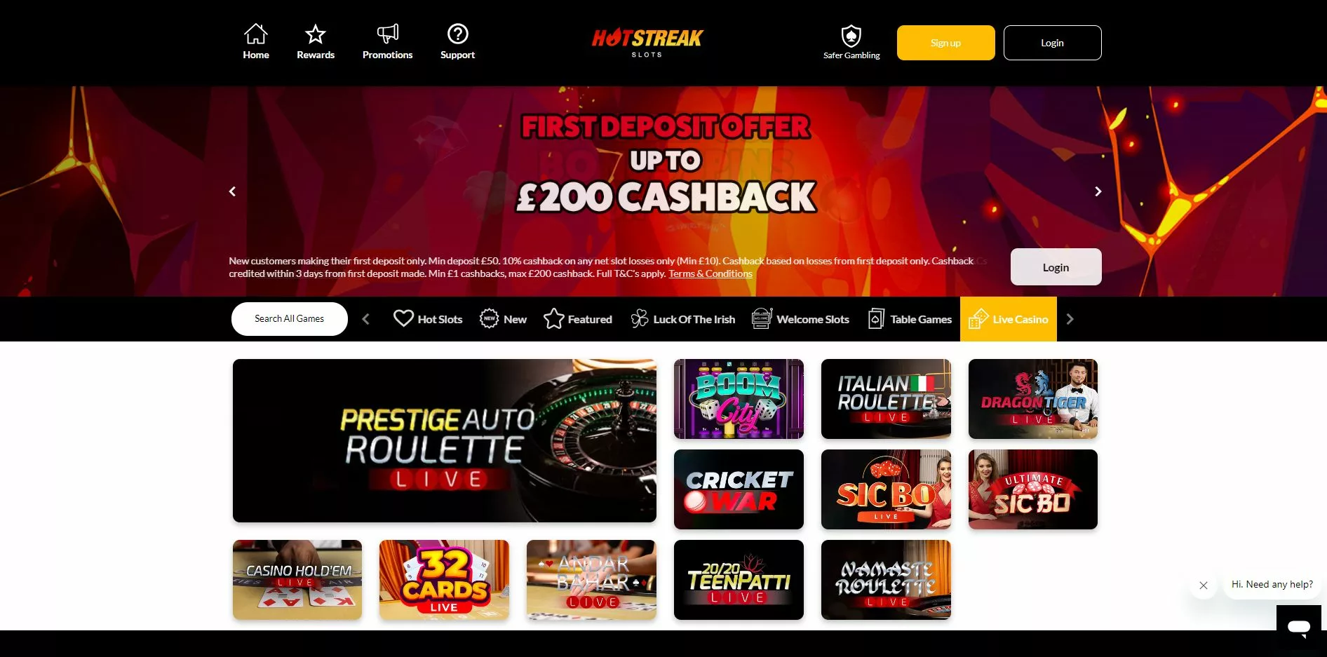 Hot Streak Live Casino