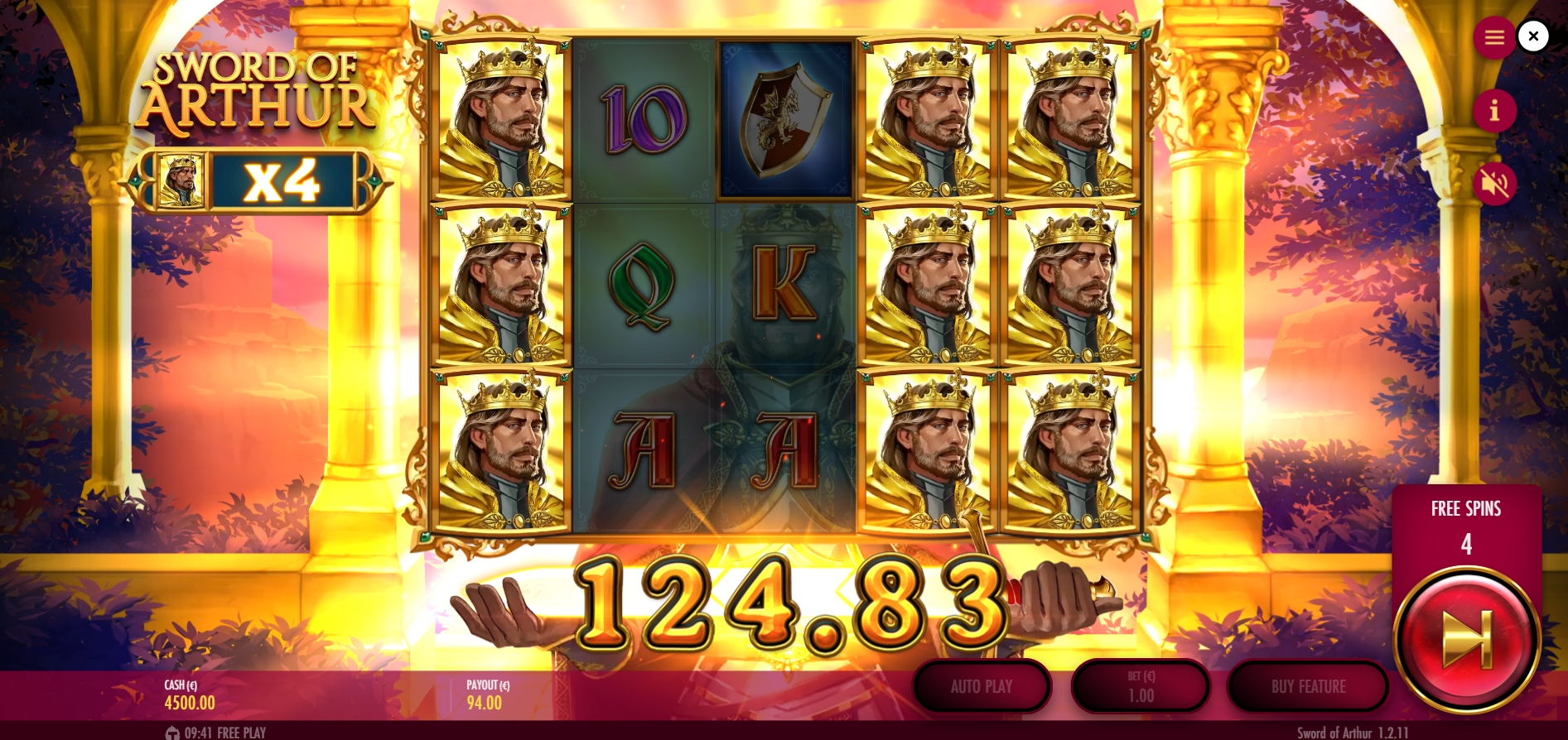 Sword of Arthur - Free Spins