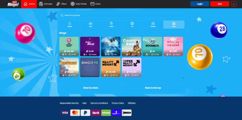 Daily Record Bingo Promotions Page