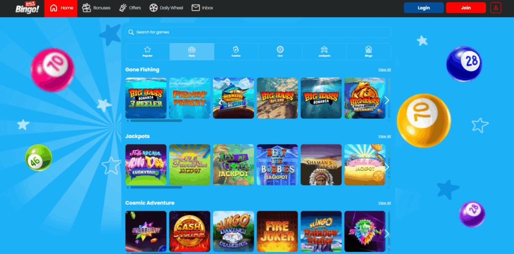 Daily Record Bingo Slots Page