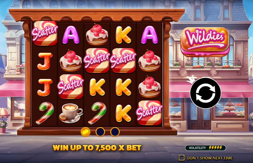 Wildies Slot Welcome Page