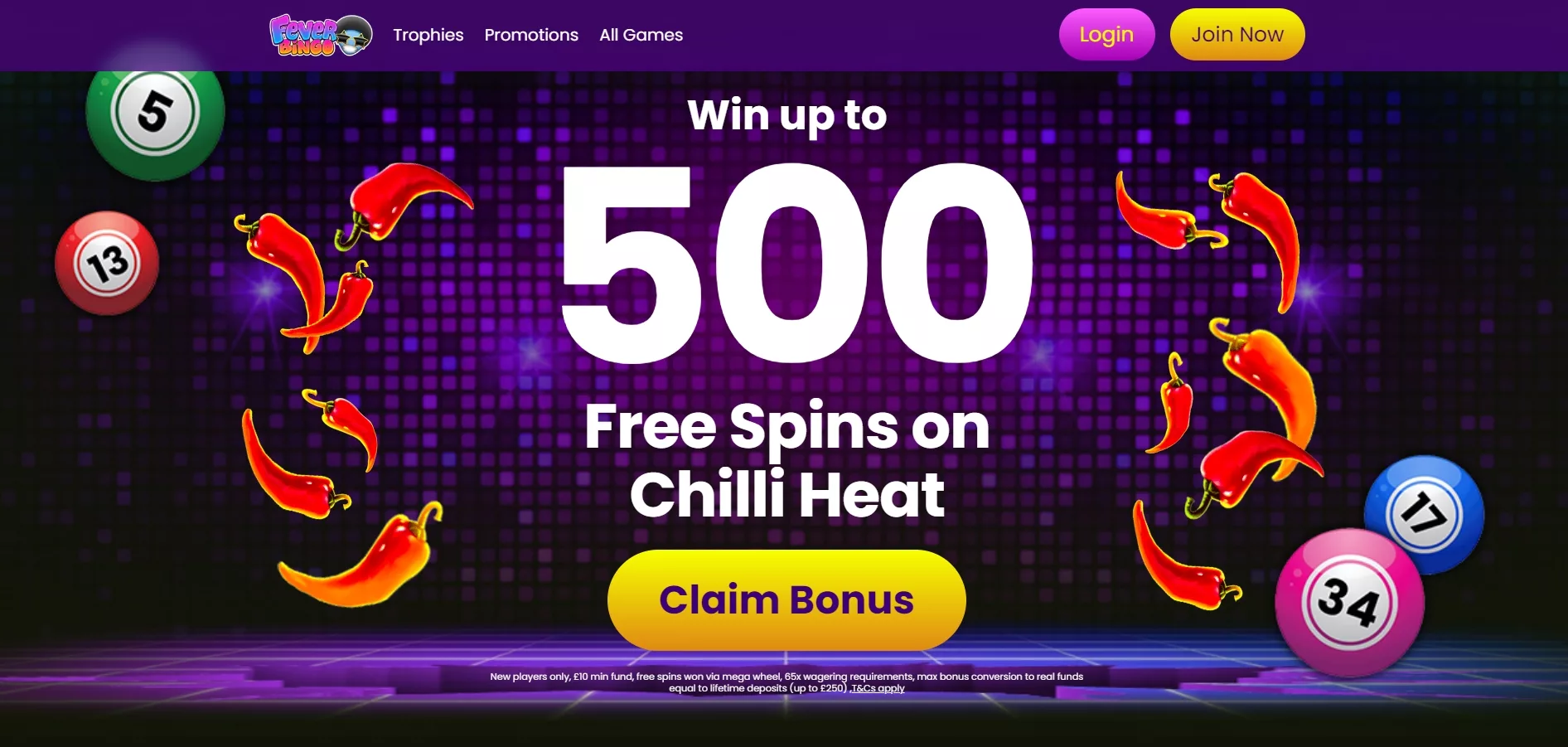 Fever Bingo - Homepage