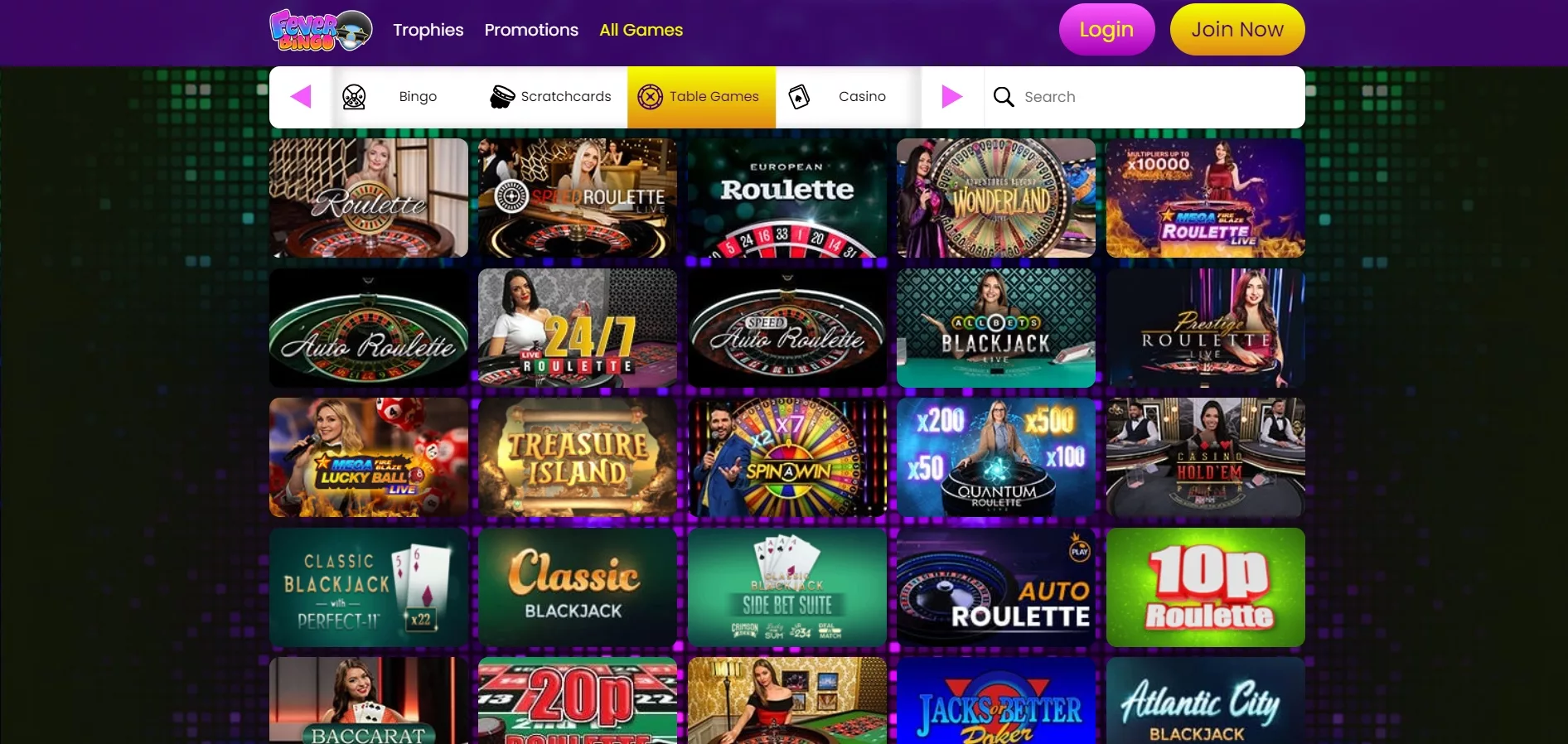 Fever Bingo - Table Games & Live Casino