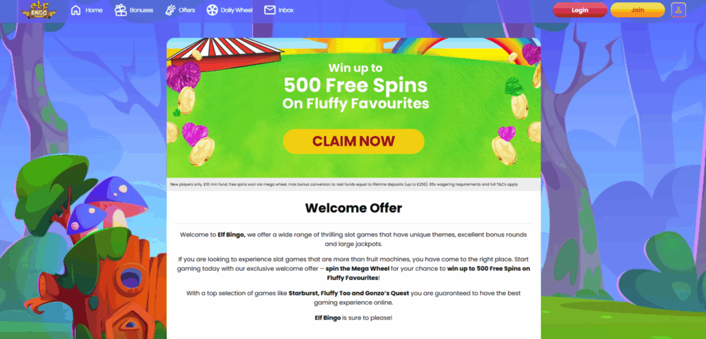ELF Bingo Welcome Offer