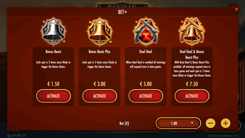 Bet Plus Options on The Gunman of Goldwood