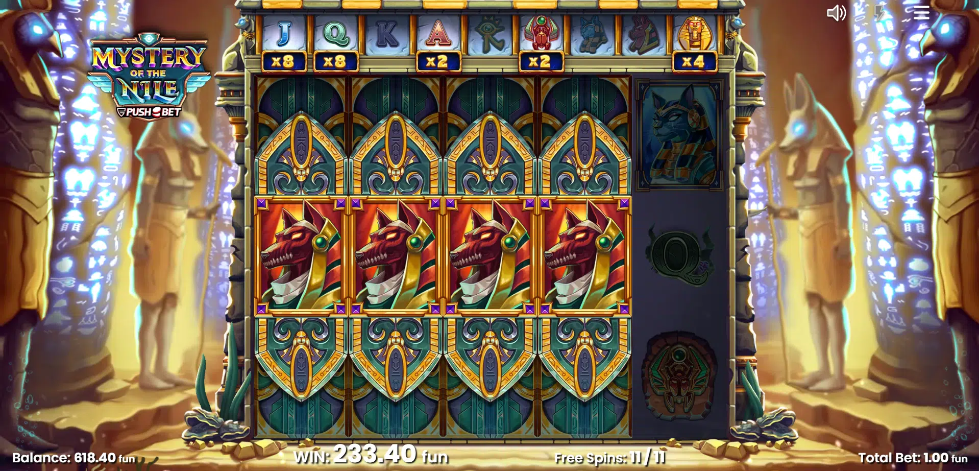 Mystery of the Nile - Free Spins