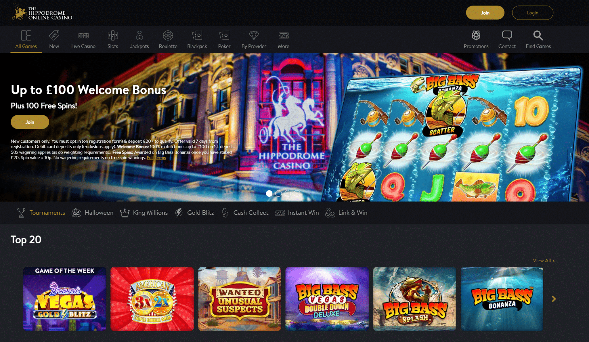 hippodrome casino homepage