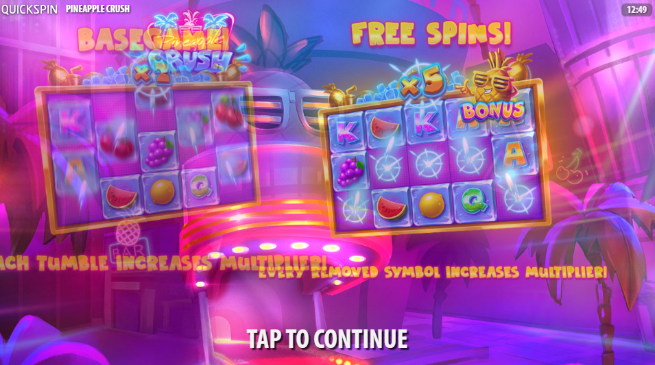 Pineapple Crush Welcome Page