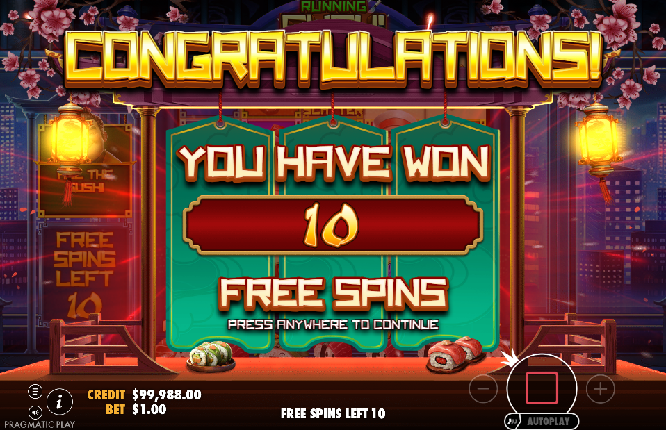 Running Sushi Free Spins