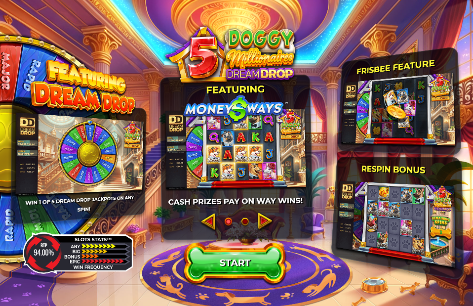 5 Doggy Millionaires Welcome Page