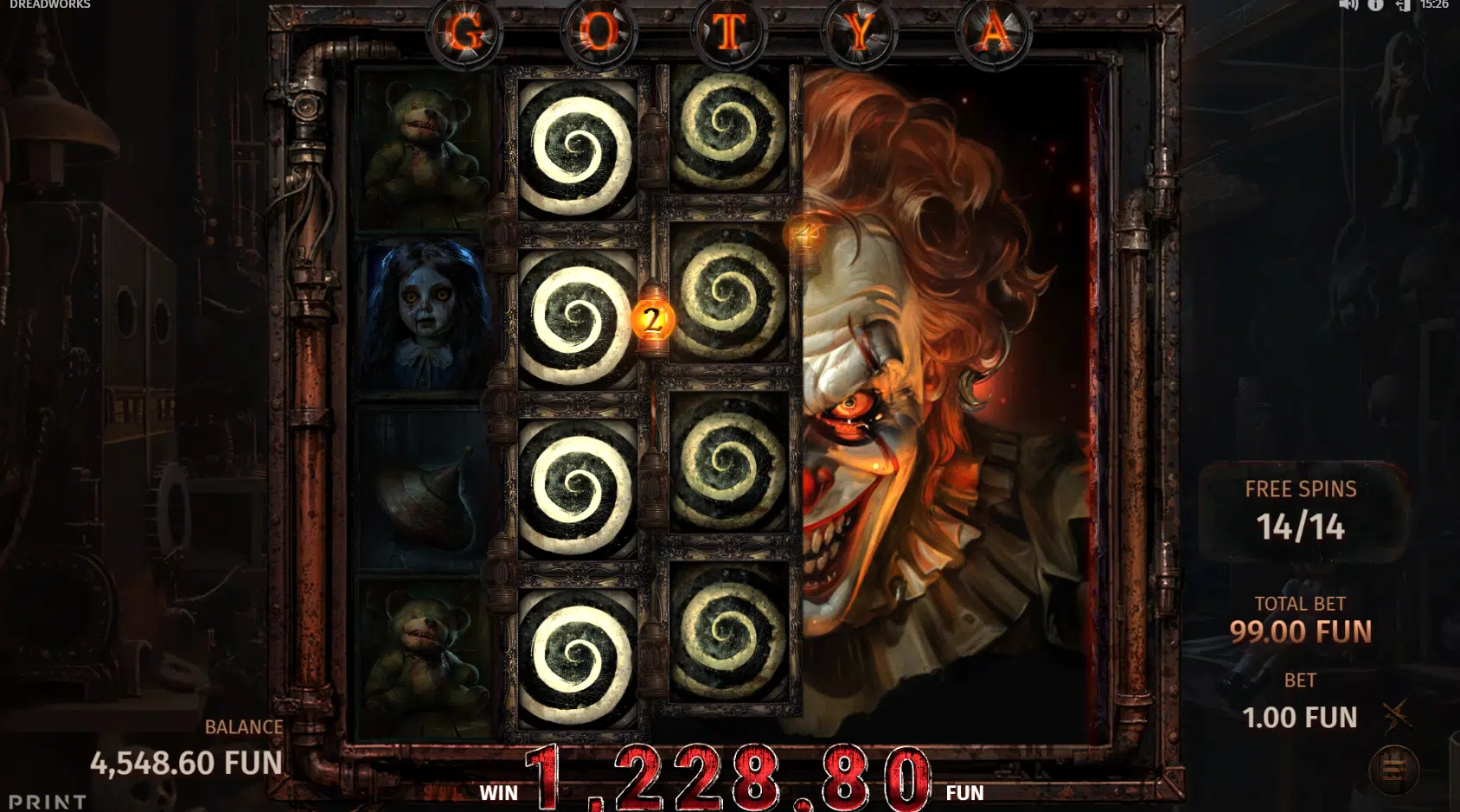 Dreadworks - Free Spins