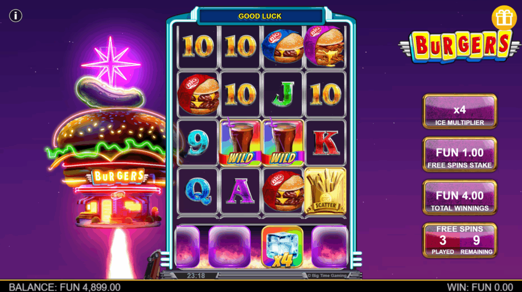 The Innovative Bonus Reel System on burgers slot
