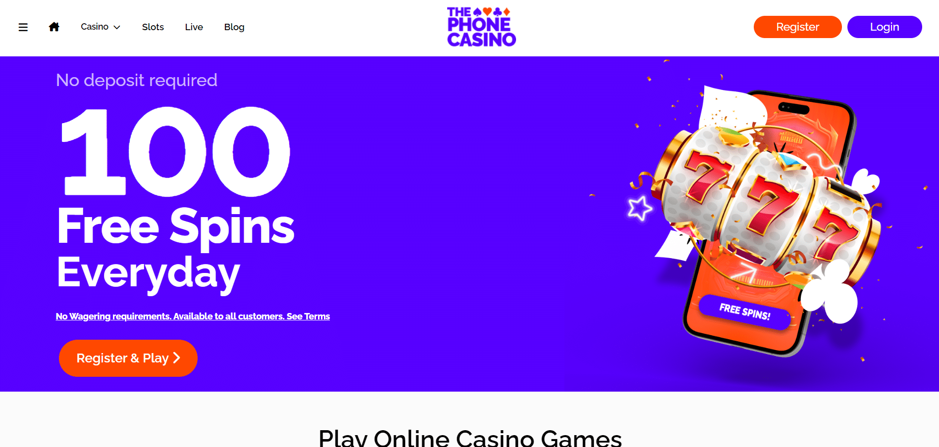 The Phone Casino - Homepage