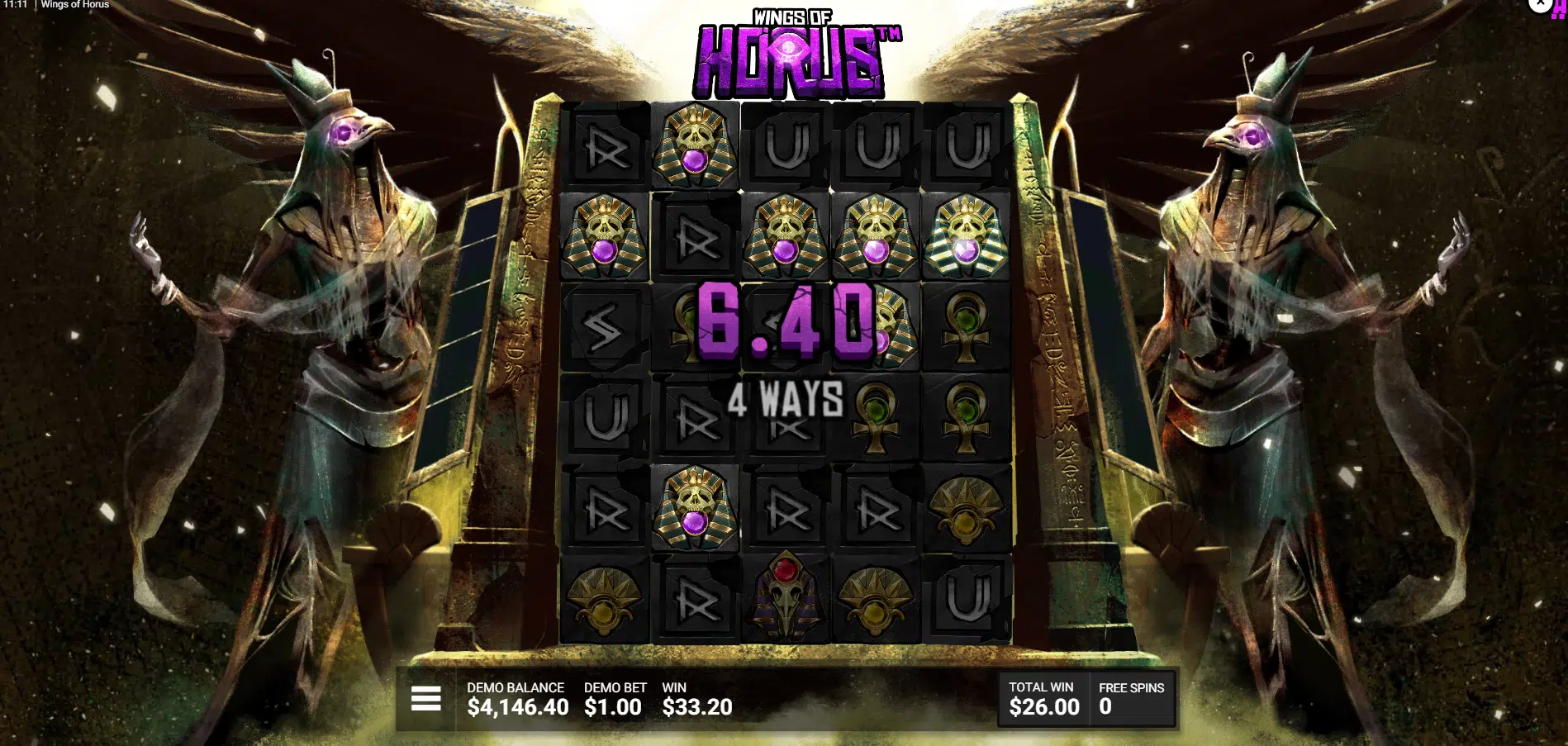 Wings of Horus - Rise of the Falcon Free Spins