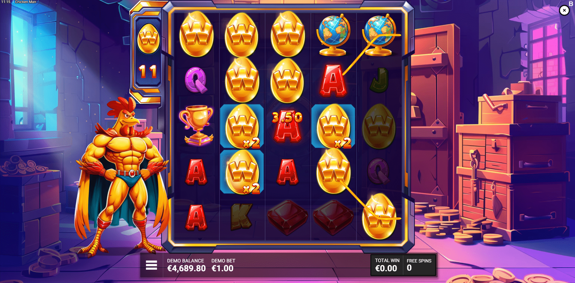 Chicken Man - Eggvenger's Assemble Free Spins