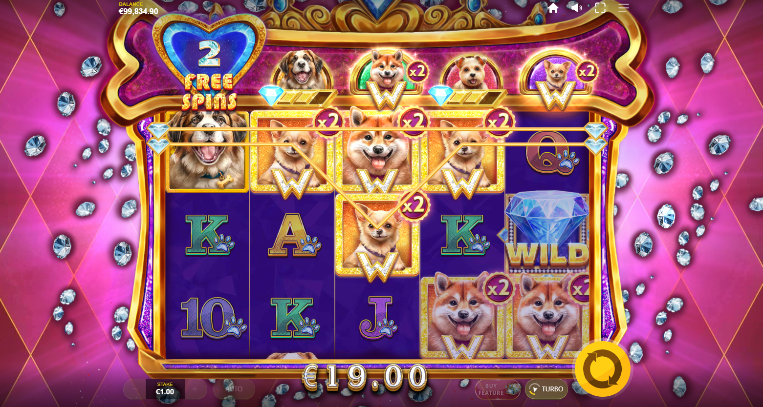 Diamond Doggies - Free Spins