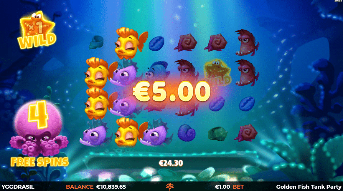 Golden Fish Tank Party - Wild Party Free Spins