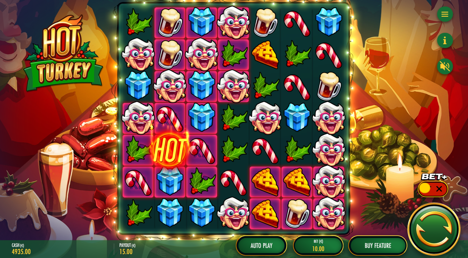 Hot Turkey Cluster Pay Feature