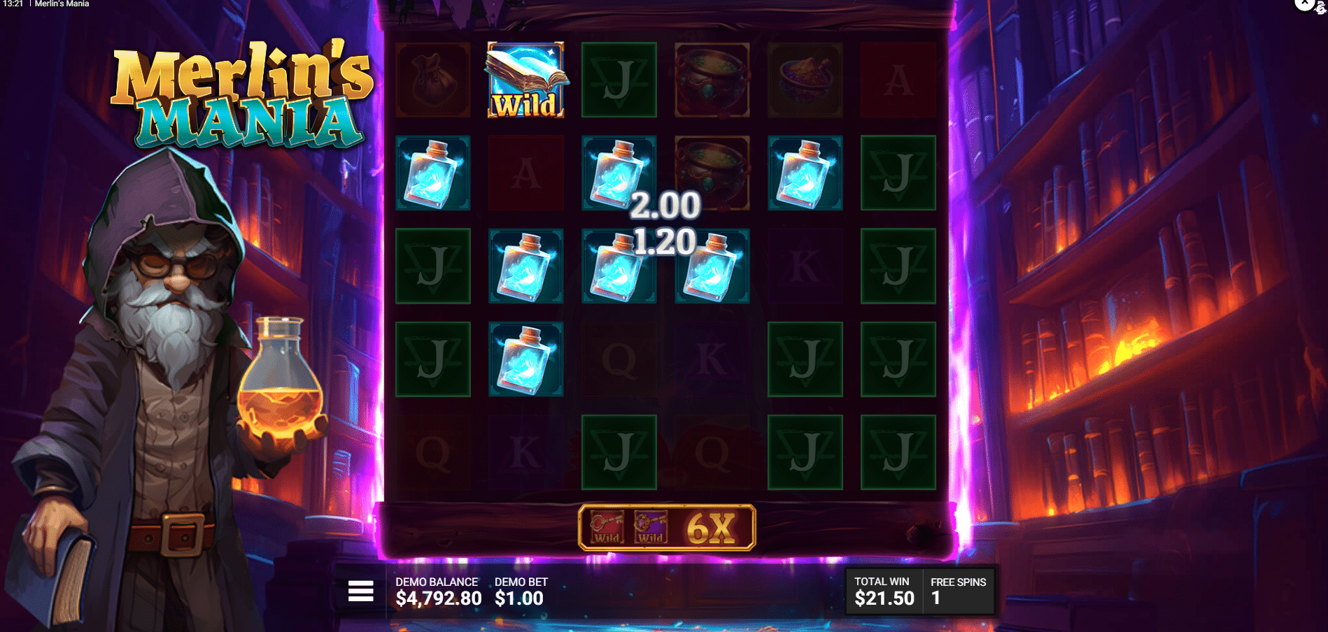 Merlin's Mania - Merlin's Insanity Free Spins