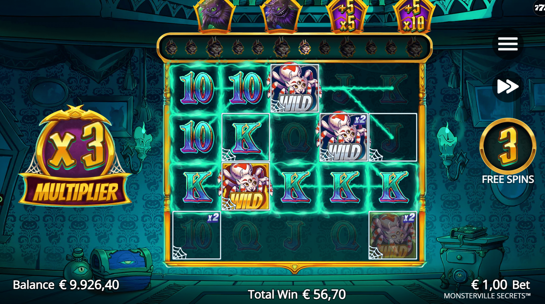 Monsterville Secrets - Free Spins