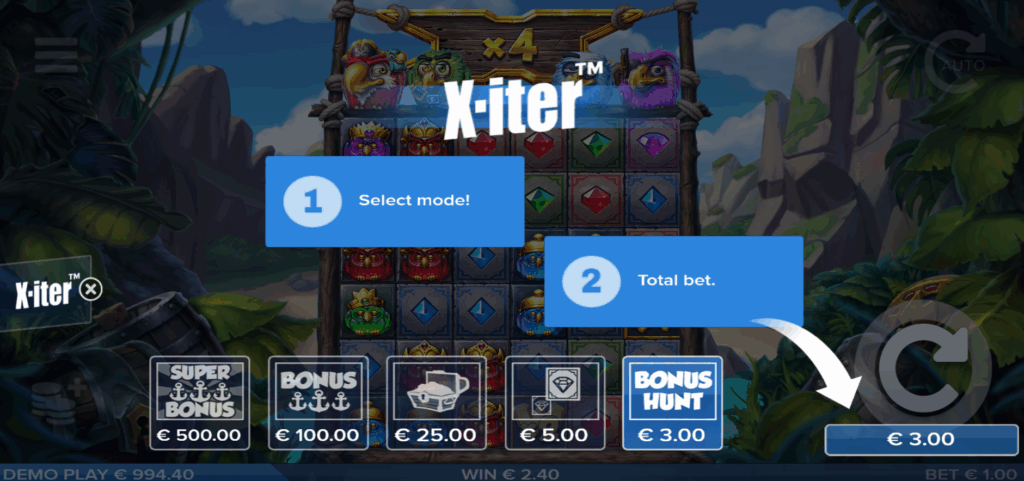 Pirots X Bonus Buy Options