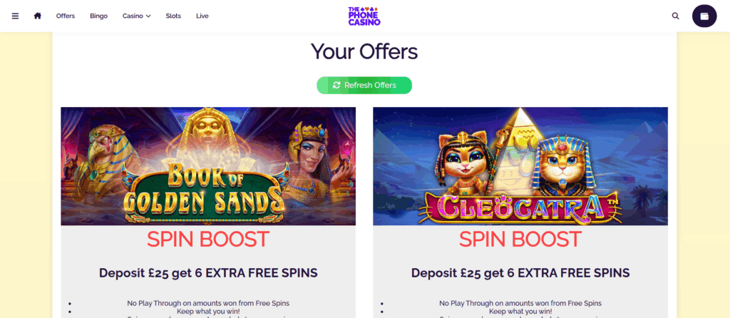 The Phone Casino Promotions