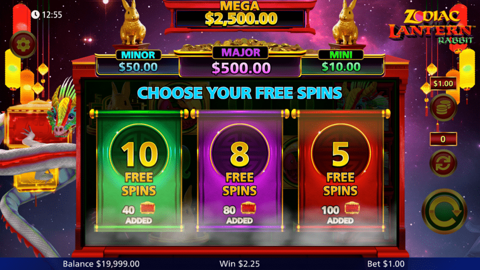 Zodiac Lantern Rabbit - Free Spins Options