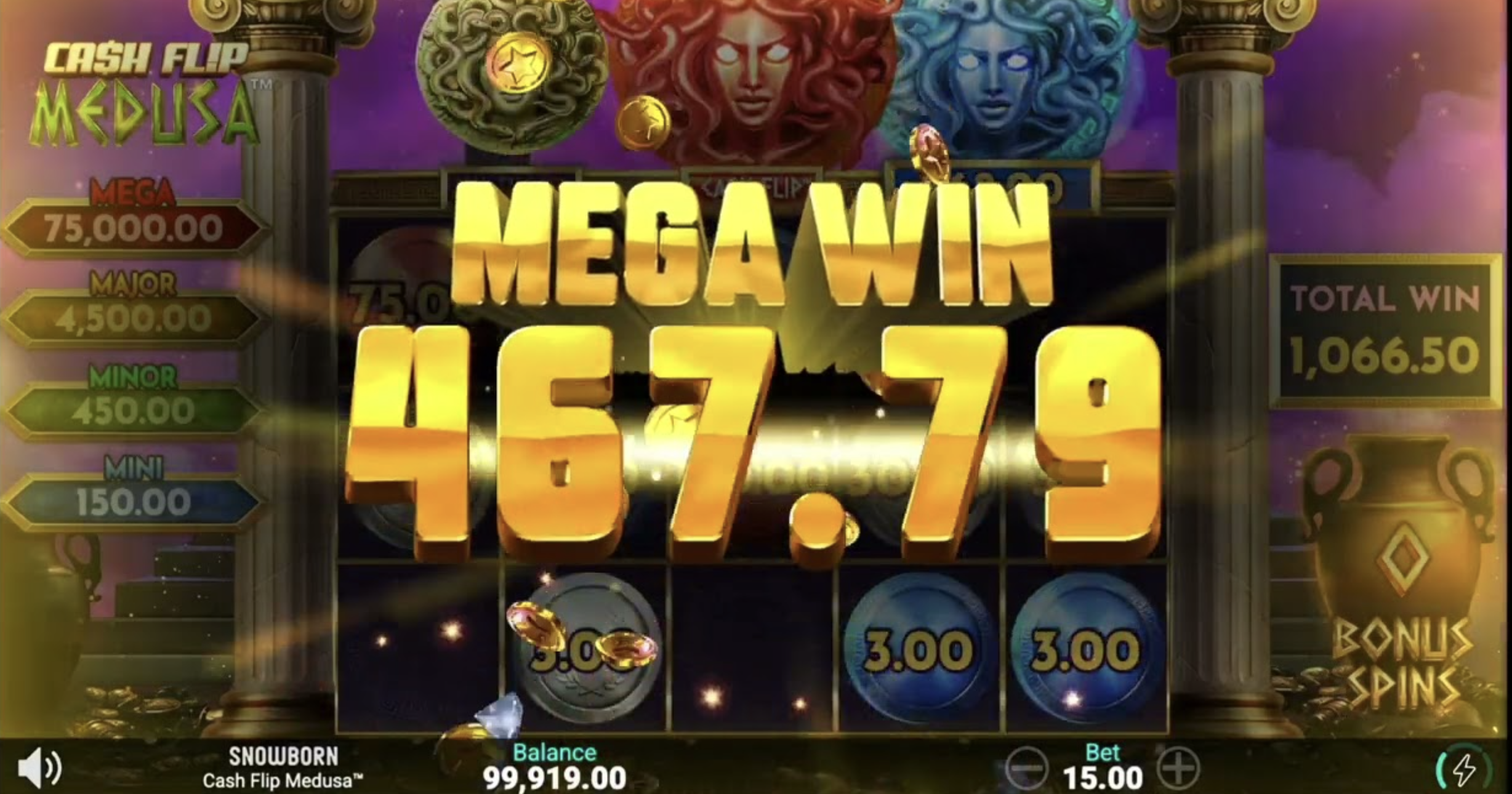Cash Flip Medusa Big Win