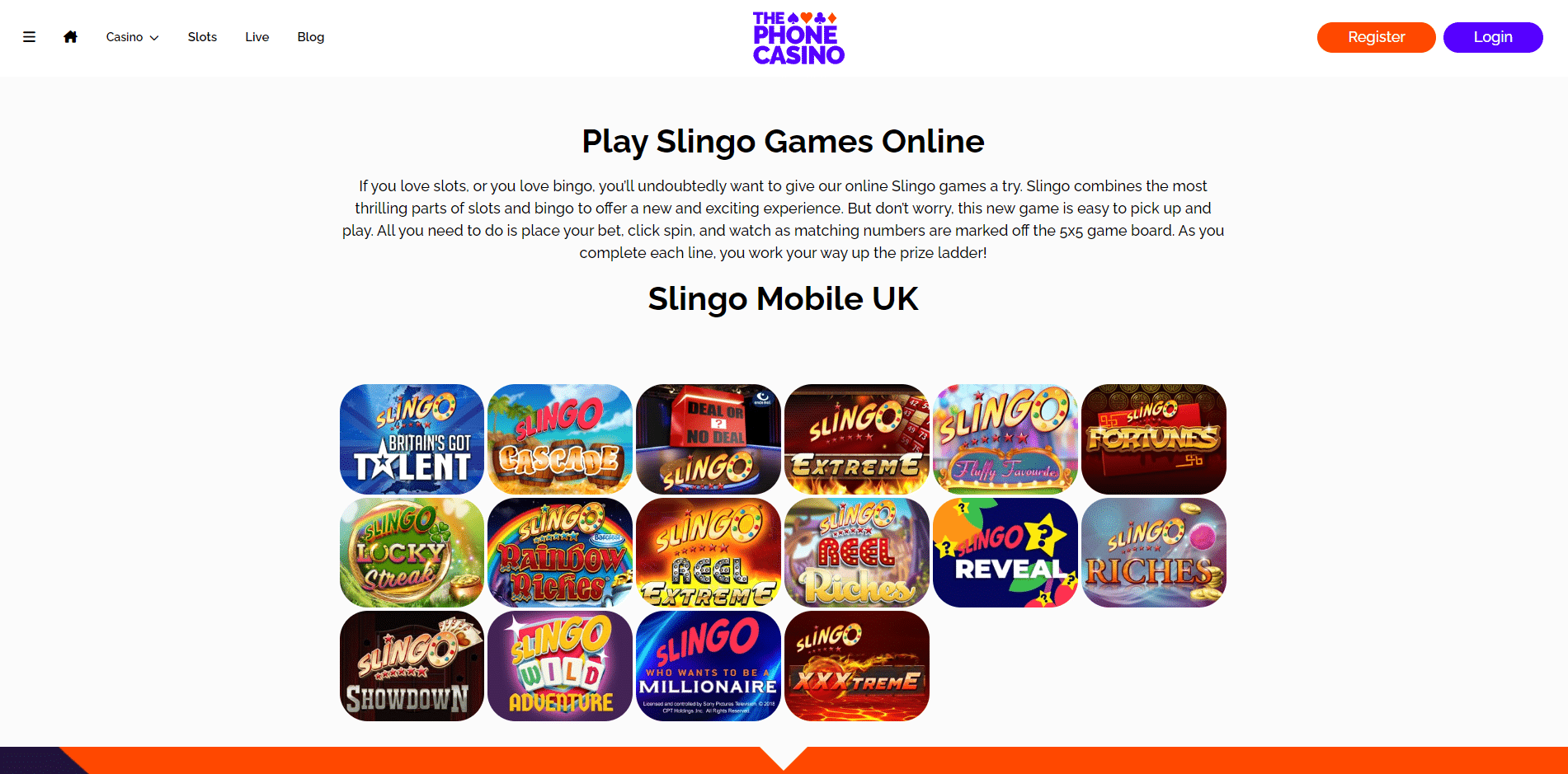 The Phone Casino Slingo