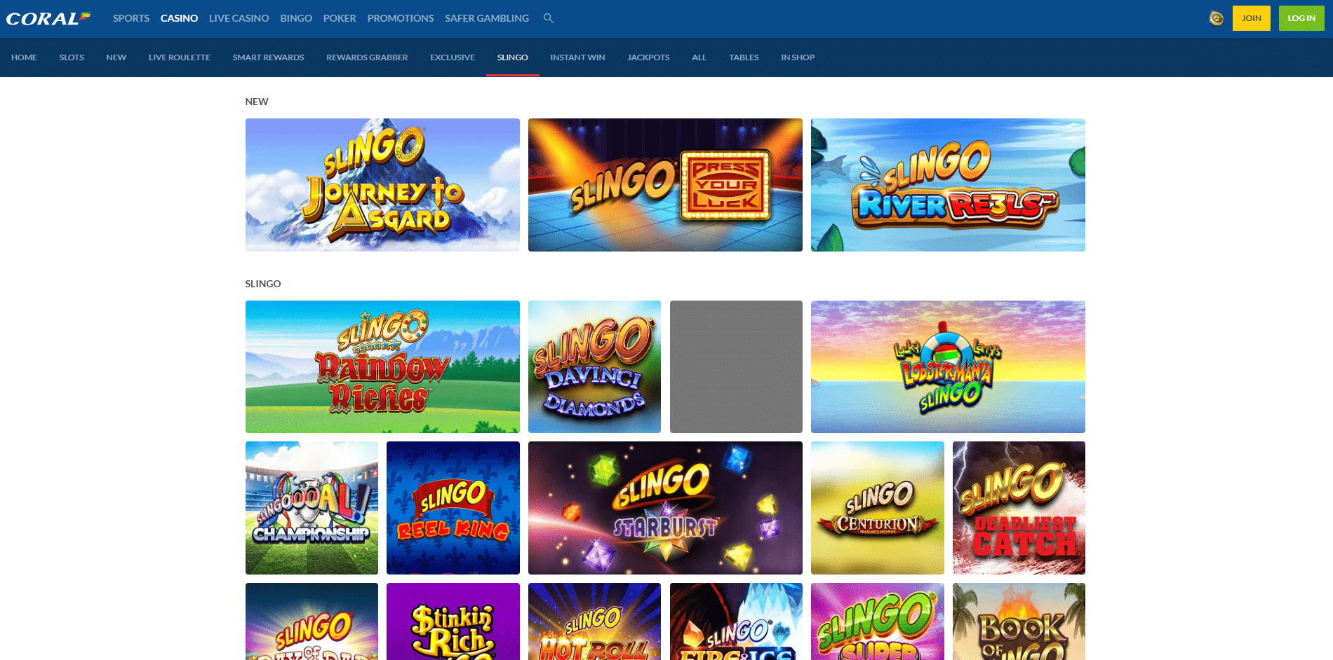 Coral Casino Slingo