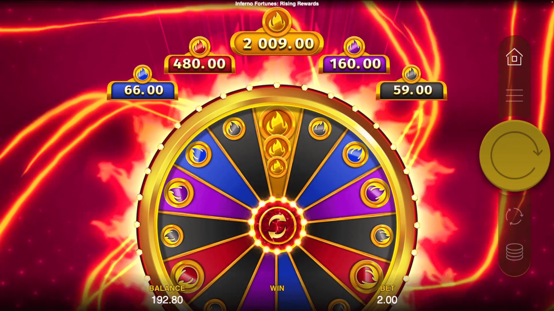 Inferno Fortunes Rising Rewards - Jackpot Wheel