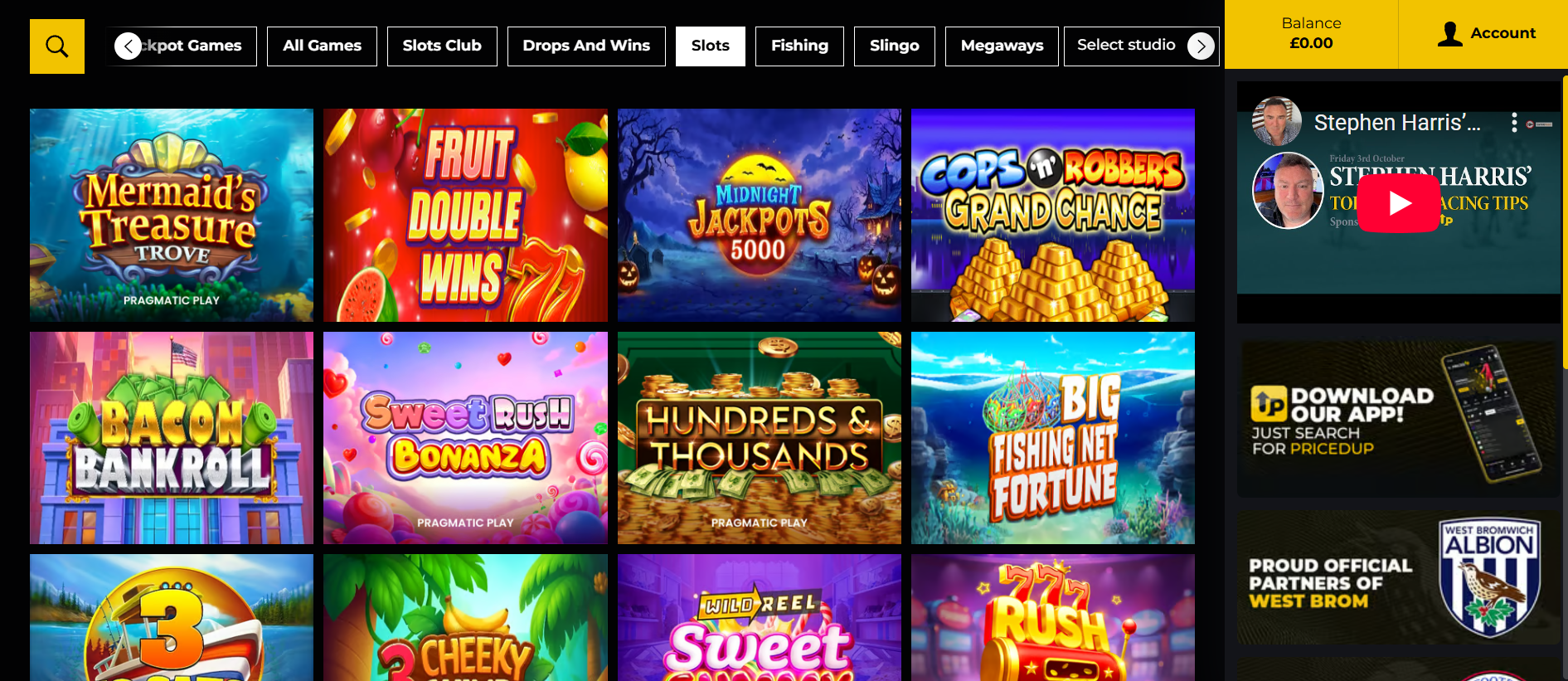 PricedUp Casino Slots