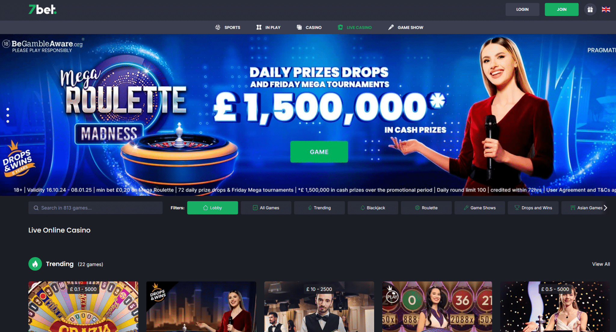 7bet live casino