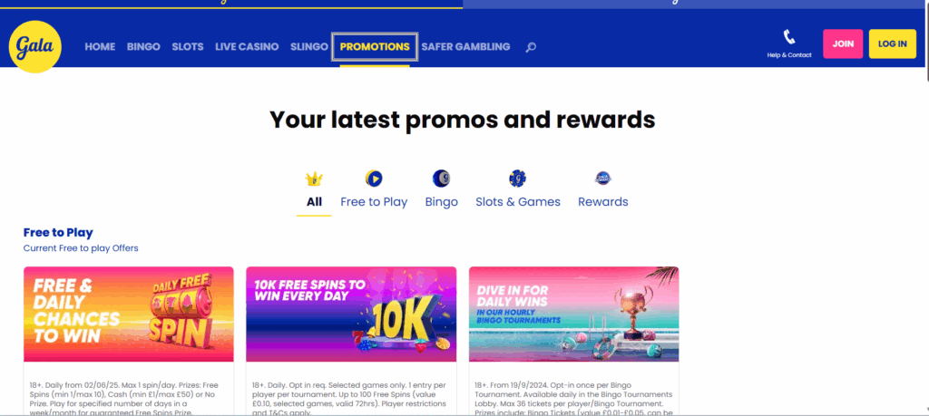 Gala Spins Promotions