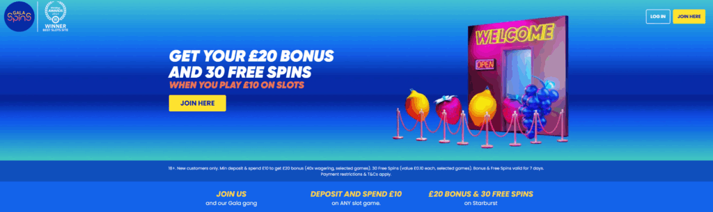Gala Spins Welcome Offer