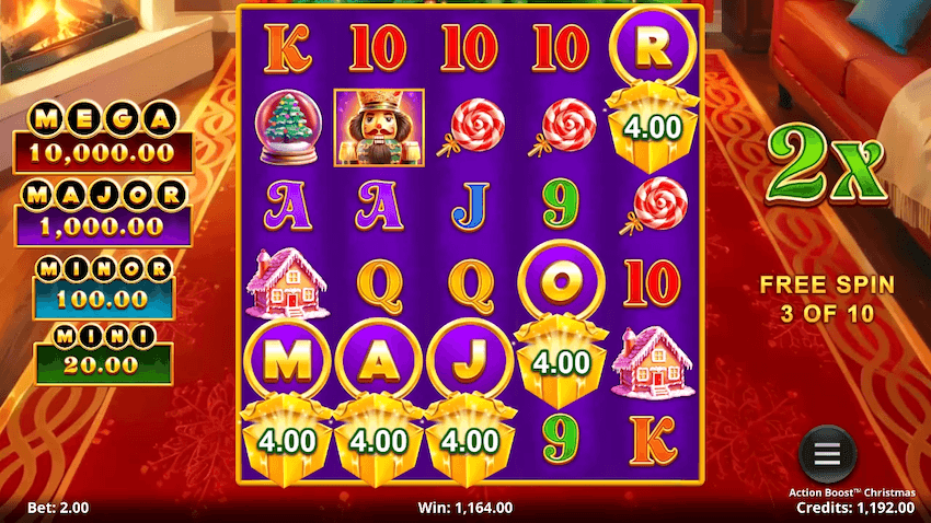 Action Boost Christmas Free Spins