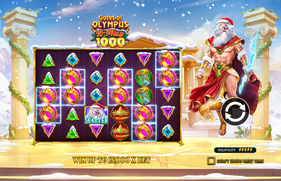 Gates of Olympus Xmas 1000 Welcome Page