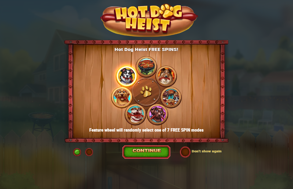 Hot Dog Heist Welcome Page