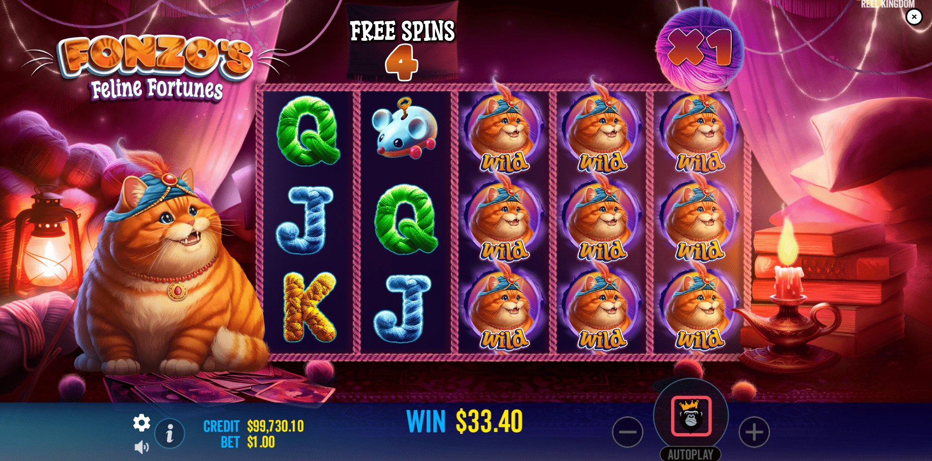 Fonzo's Feline Fortunes - Free Spins