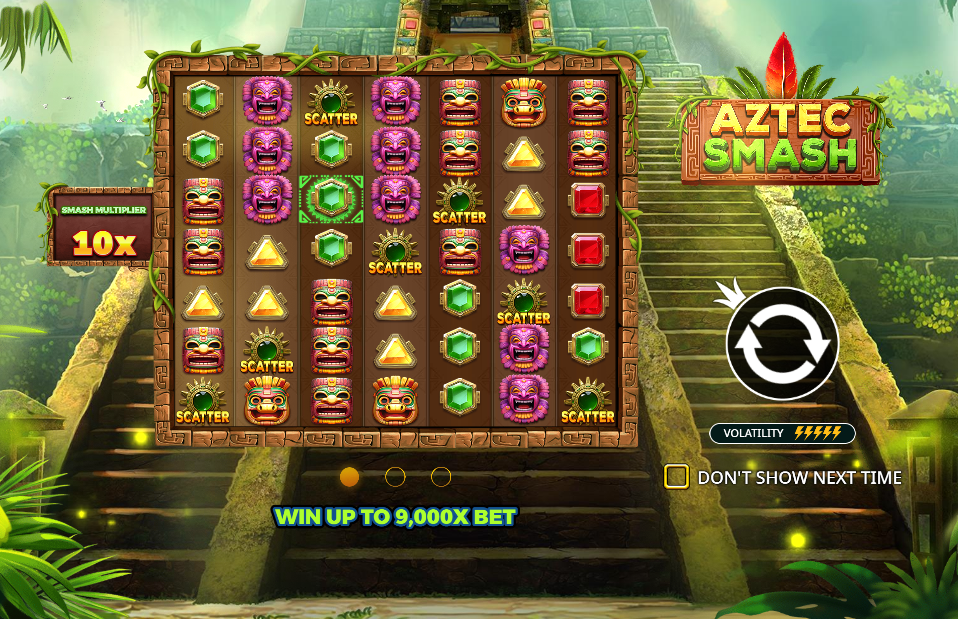 Aztec Smash Welcome Page