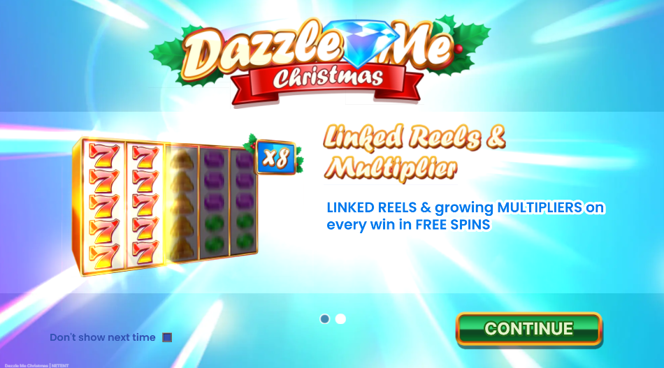 Dazzle Me Christmas Welcome Page