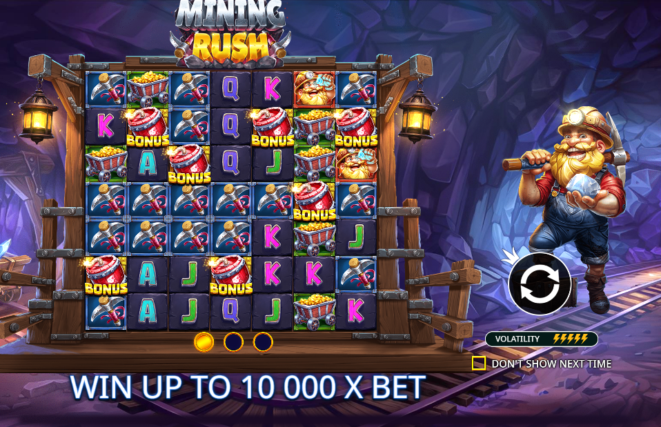 Mining Rush Welcome Page