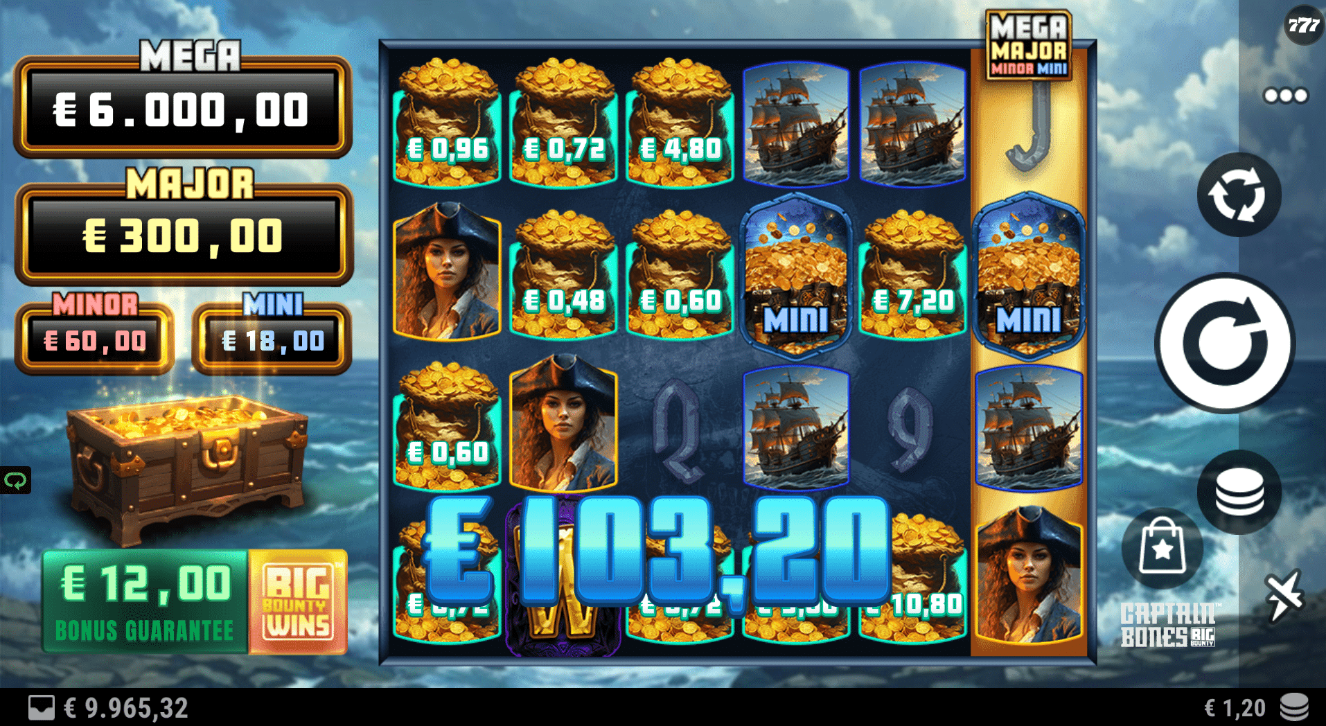 Captain Bones Big Bounty - Free Spins