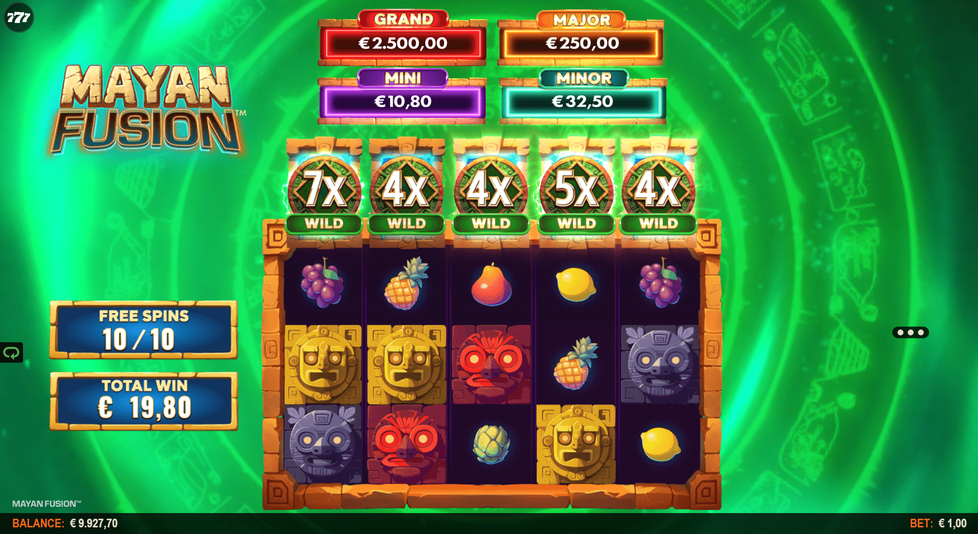 Mayan Fusion - Wild Multiplier Free Spins