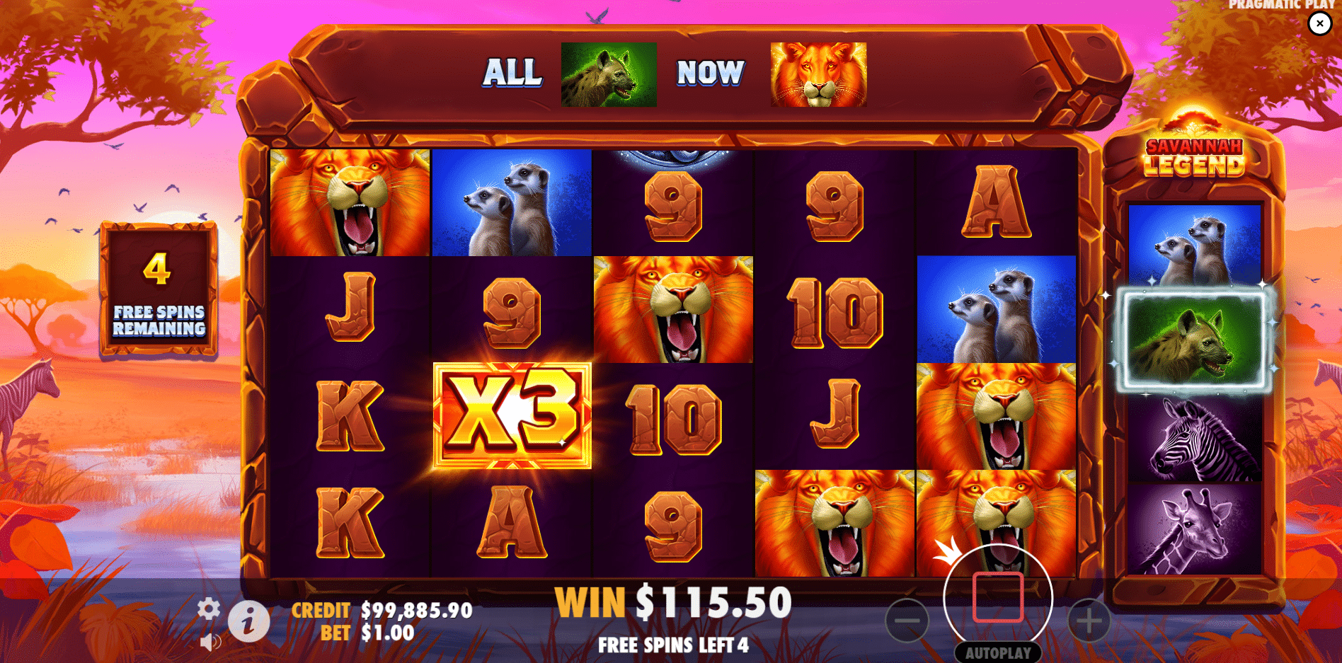 Savannah Legend - Free Spins