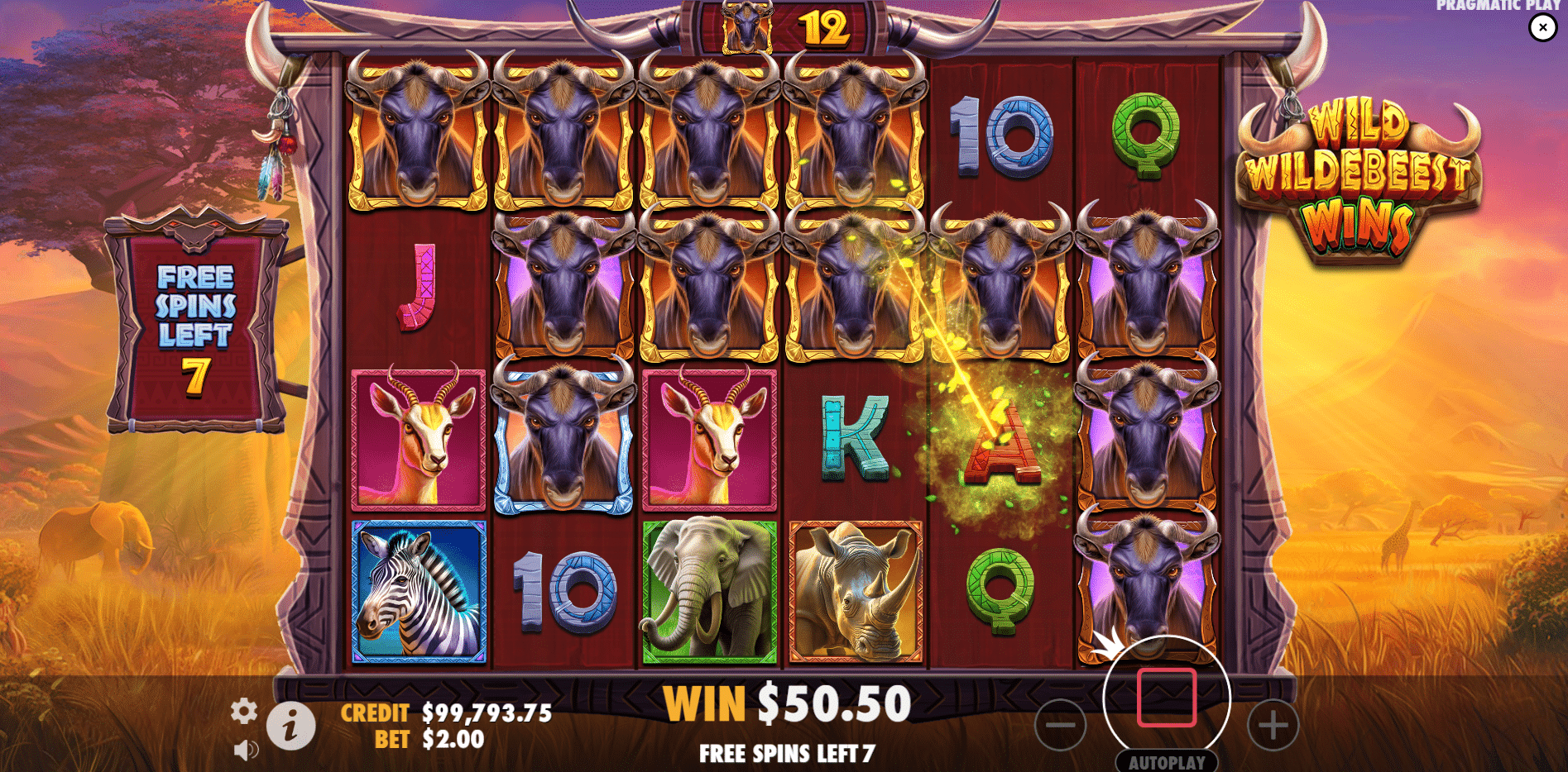 Wild Wildebeest Wins - Free Spins