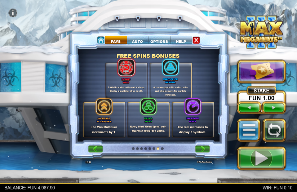 Max Megaways 3 Free Spin Bonus